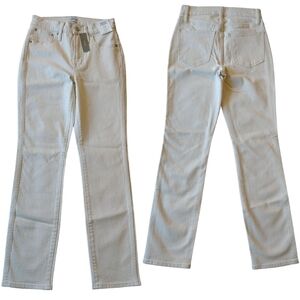 J. Crew NWT 9" Faded Garment-Dyed Vintage Straight Jean Ecru Cream Neutral AJ489